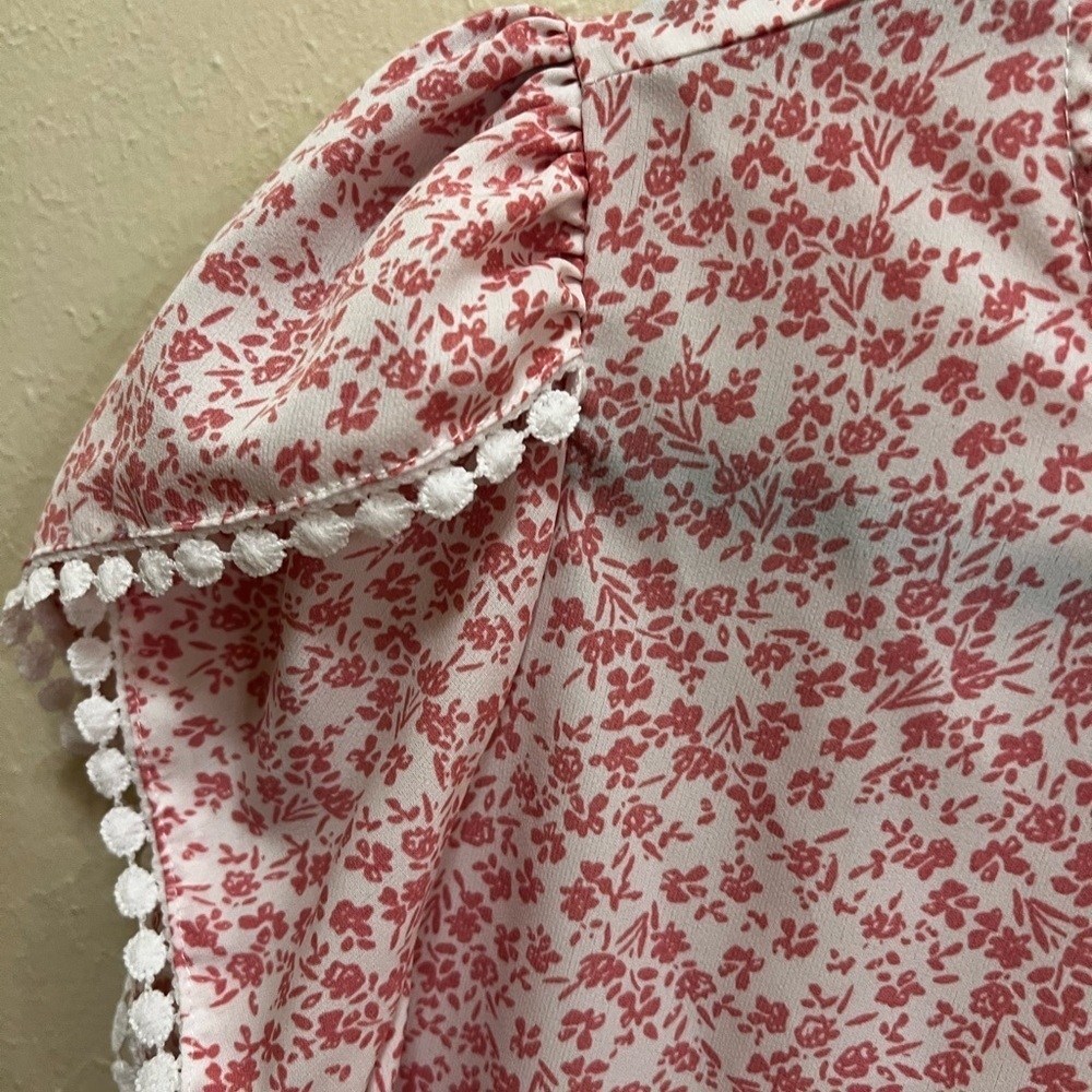 Lovely Rose Pink Floral Blouse - Picture 3 of 5